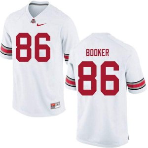 Men's Ohio State Buckeyes #86 Chris Booker White Nike NCAA College Football Jersey Authentic QOJ6544EM
